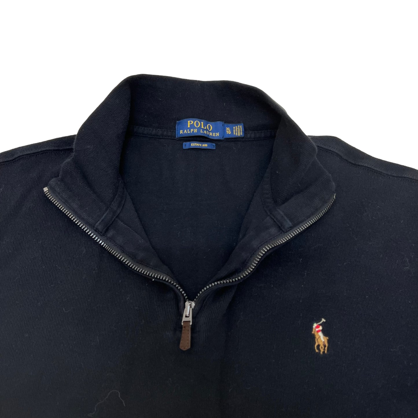 GM199 POLO RALPH LAUREN ポロラルフローレン 長袖 ハーフジップアップ トップス ブラック メンズ XL