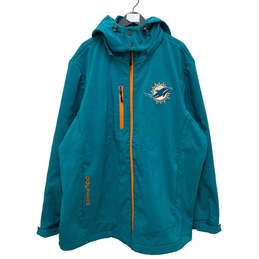 GC163 NFL Miami Dolphins ジップアップジャケット ユニフォーム ターコイズブルー メンズ サイズXXL