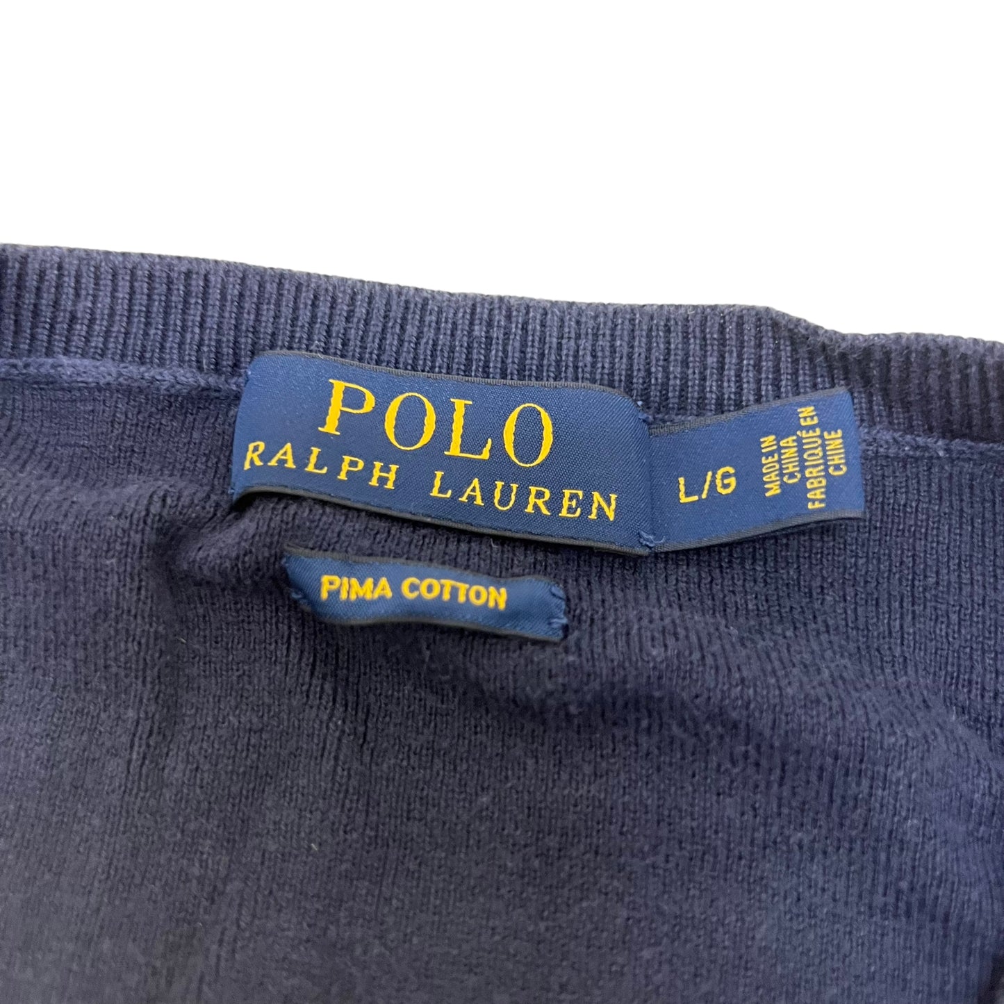 GM269 POLO RALPH LAUREN ポロラルフローレン 長袖 ニット トップス ネイビー メンズ L