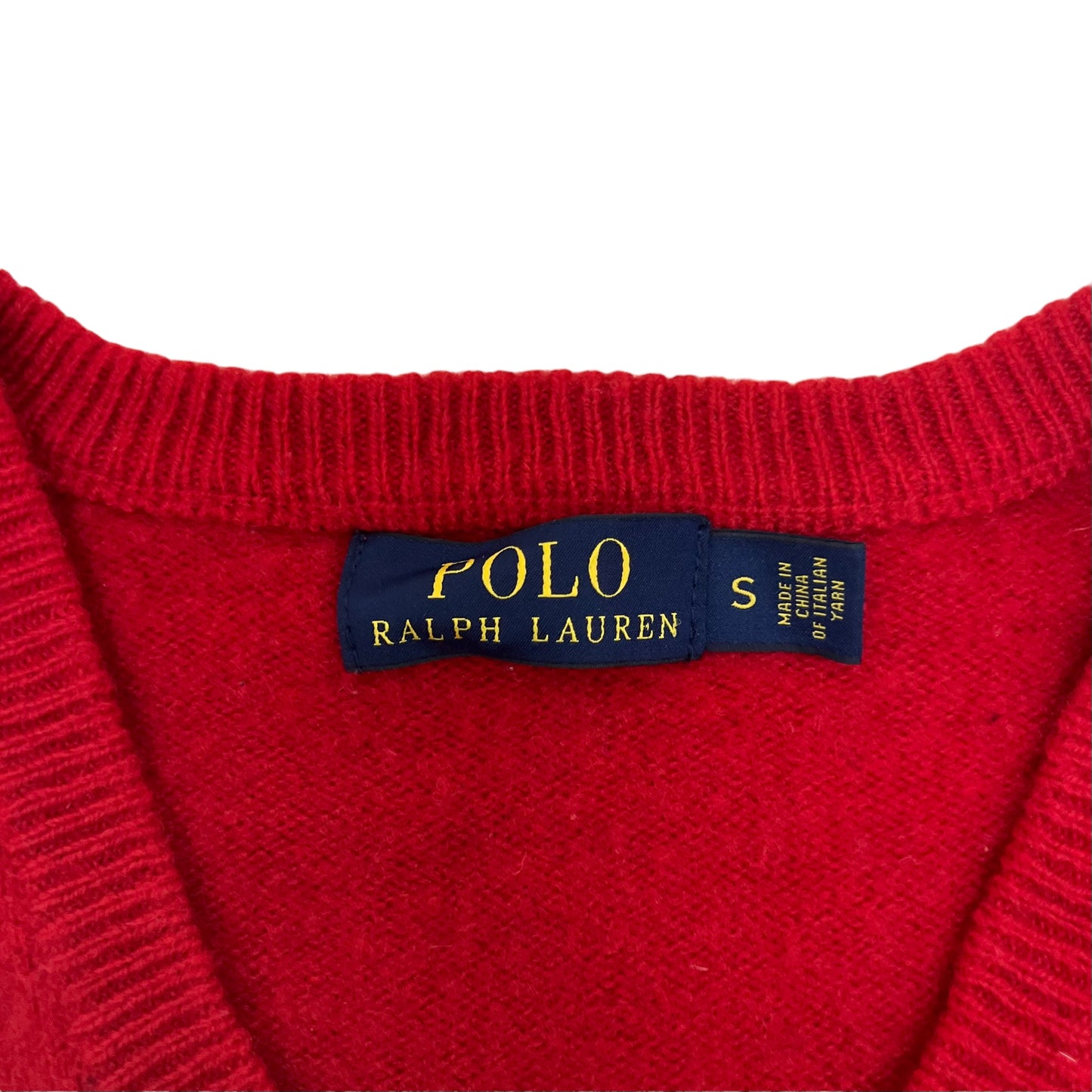 GM282 POLO RALPH LAUREN ポロラルフローレン 長袖 ニット トップス レッド メンズ S