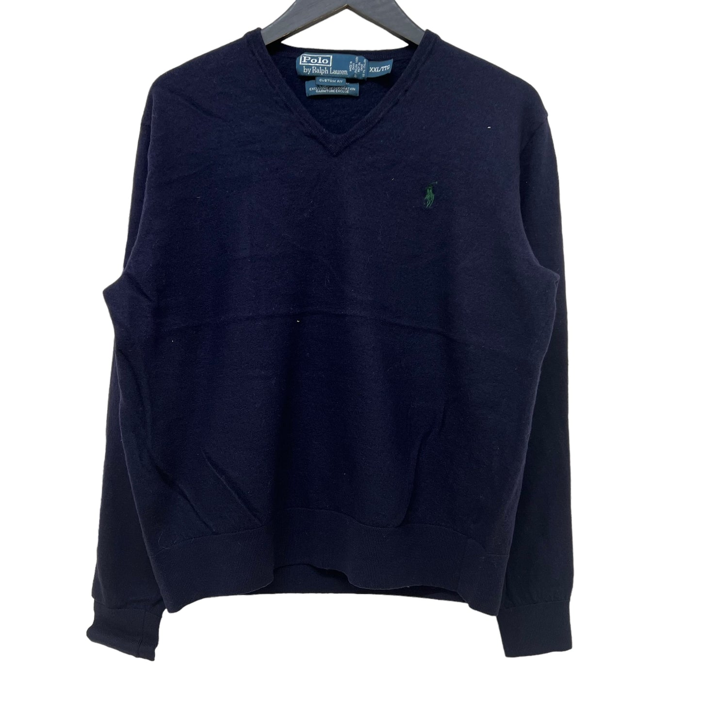 GM285 POLO RALPH LAUREN ポロラルフローレン 長袖 ニット トップス ネイビー メンズ XXL