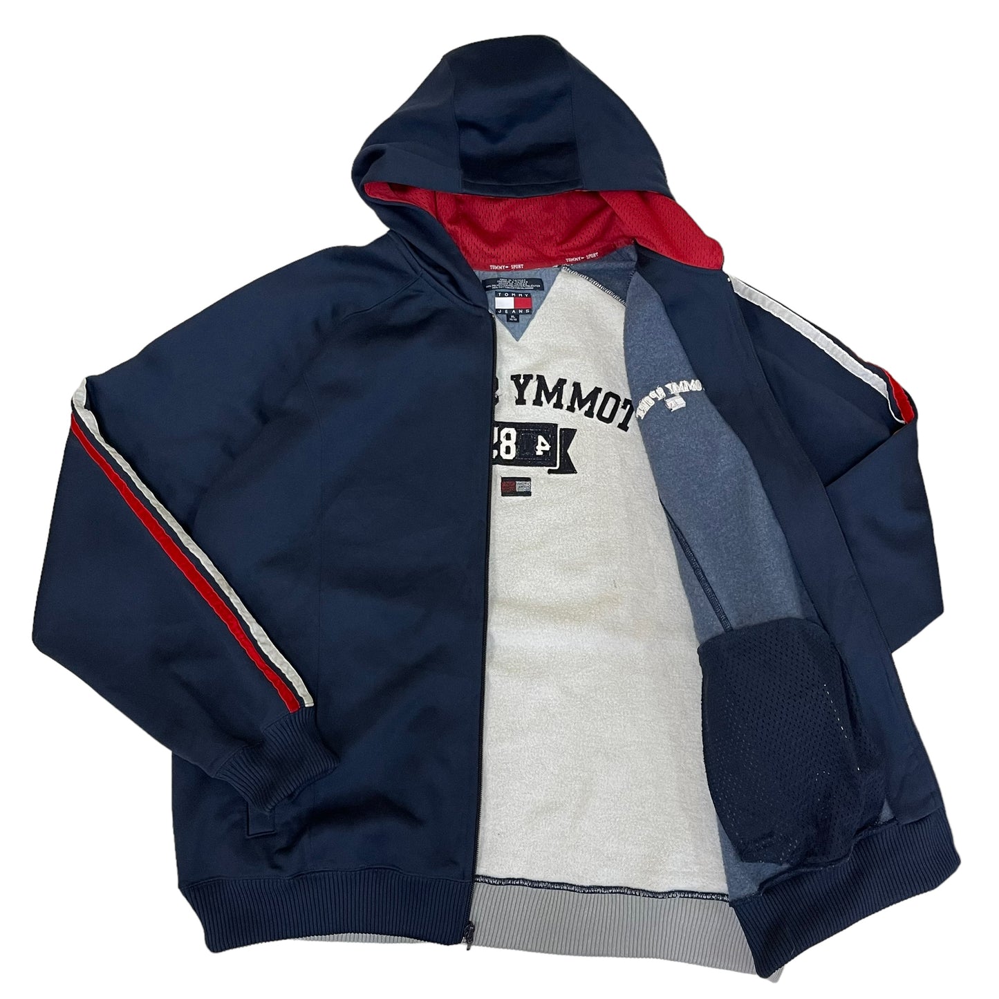 GC433 TOMMY SPORT ジャージ ジップアップトップス トップス ネイビー メンズ サイズXL