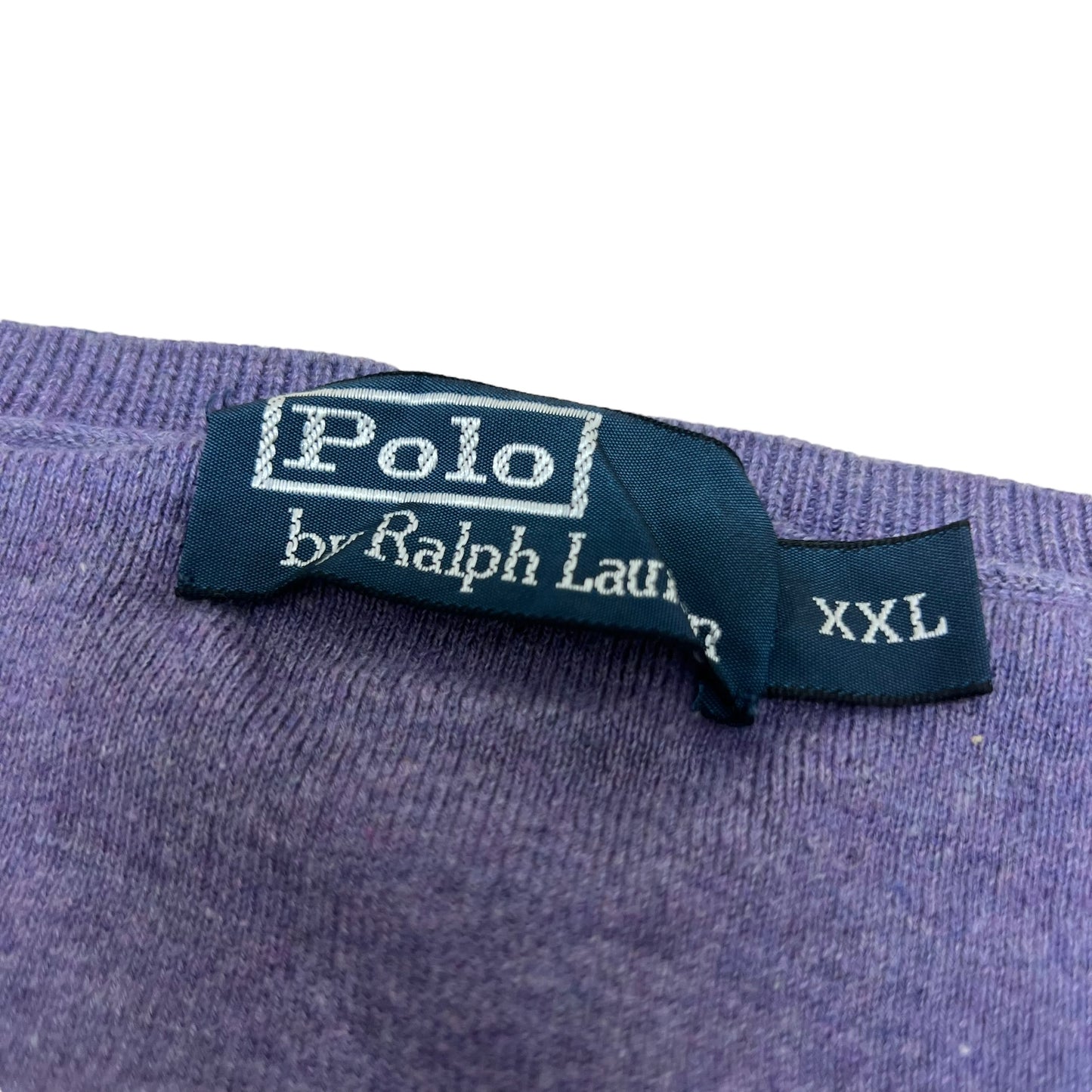 GM256 POLO RALPH LAUREN ポロラルフローレン 長袖 ニット トップス パープル系 メンズ XXL