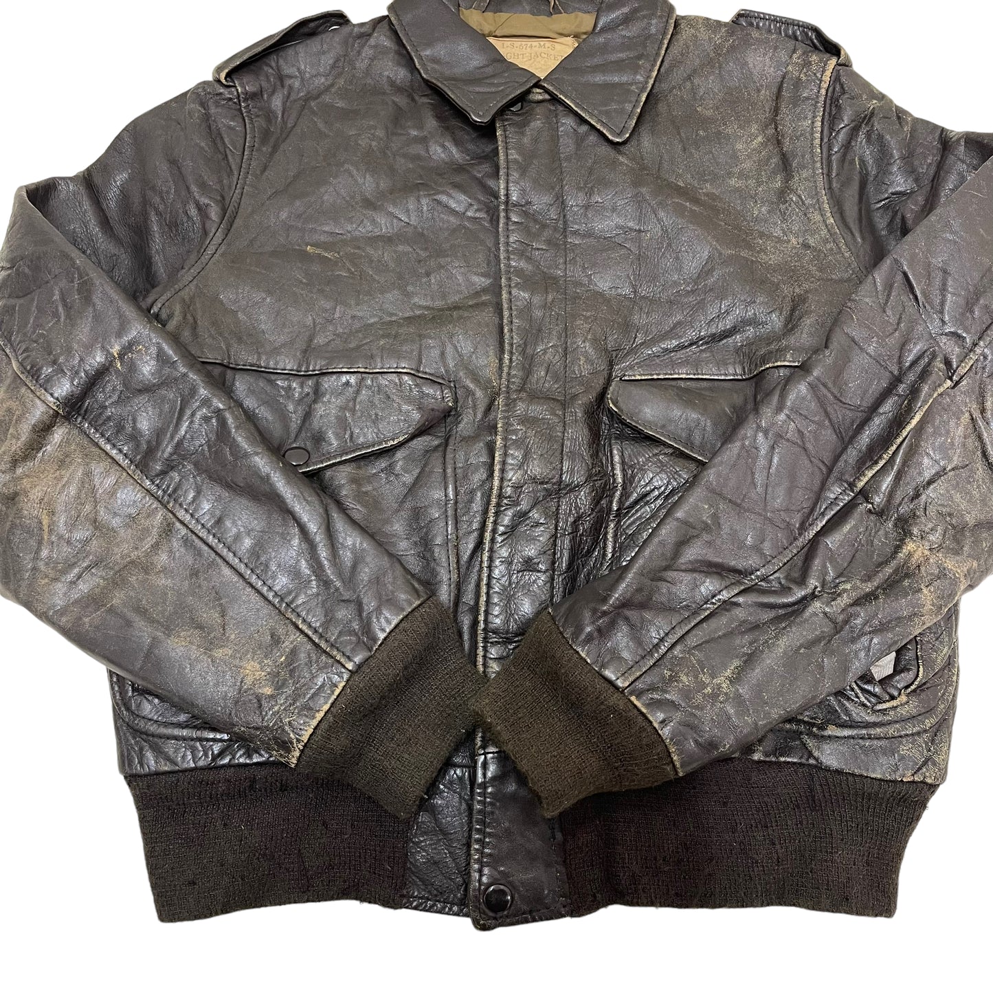 GC62 USA製 FLIGHT JACKET レザージャケット ブラウン メンズ