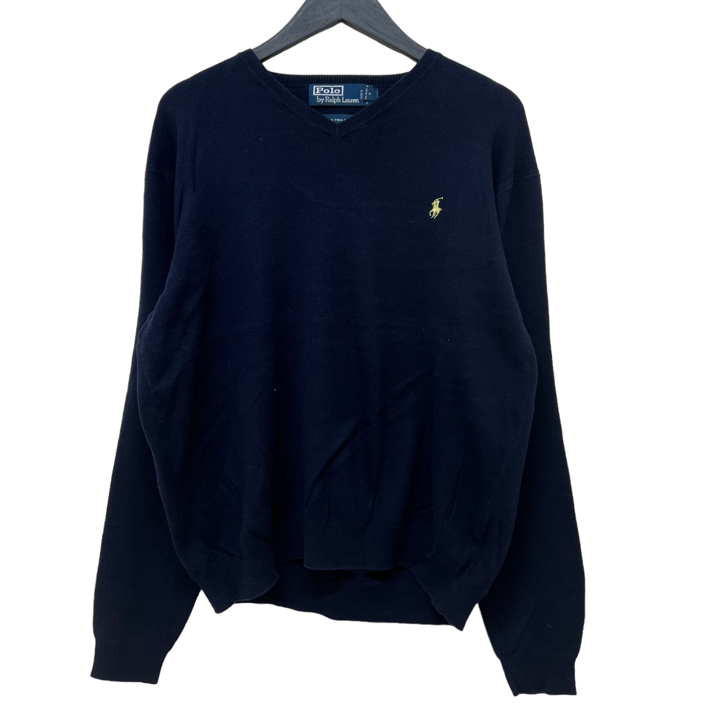 GM265 POLO RALPH LAUREN ポロラルフローレン 長袖 ニット トップス ネイビー メンズ L