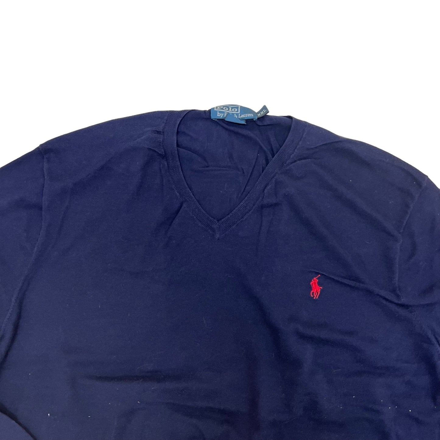 GM281 POLO RALPH LAUREN ポロラルフローレン 長袖 ニット トップス ネイビー メンズ XXL