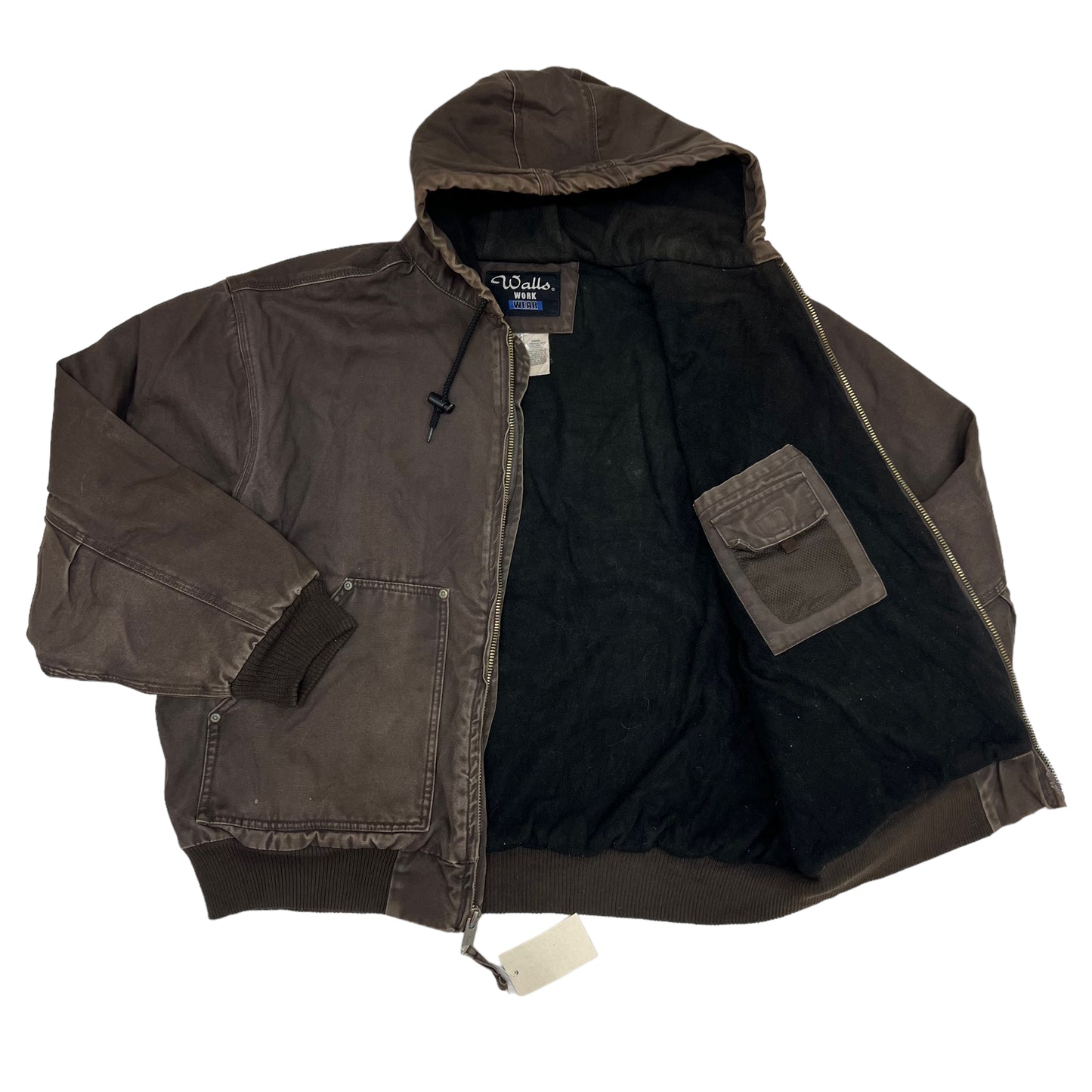 GM4 Wallo WORK WEAR ワークジャケット ジップアップ 焦茶系 メンズ サイズ XL