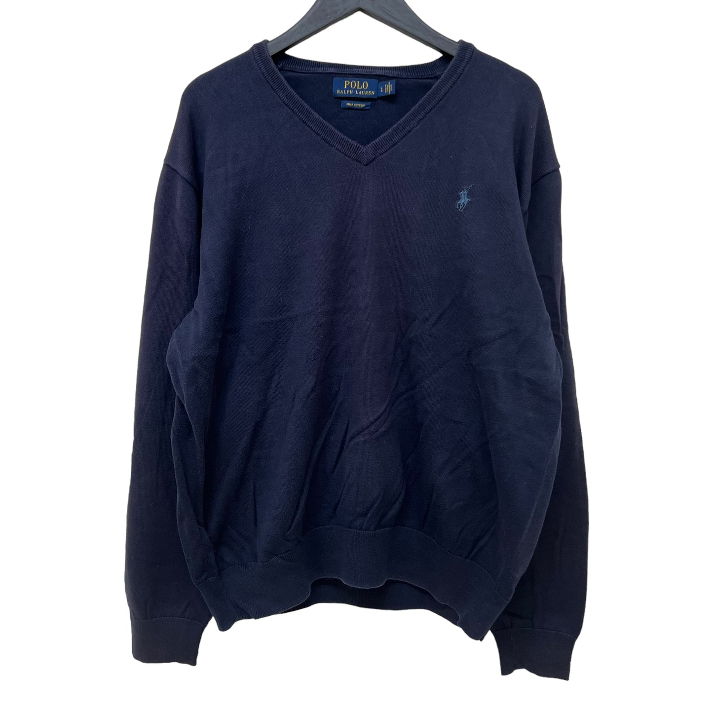 GM261 POLO RALPH LAUREN ポロラルフローレン 長袖 ニット トップス ネイビー メンズ L