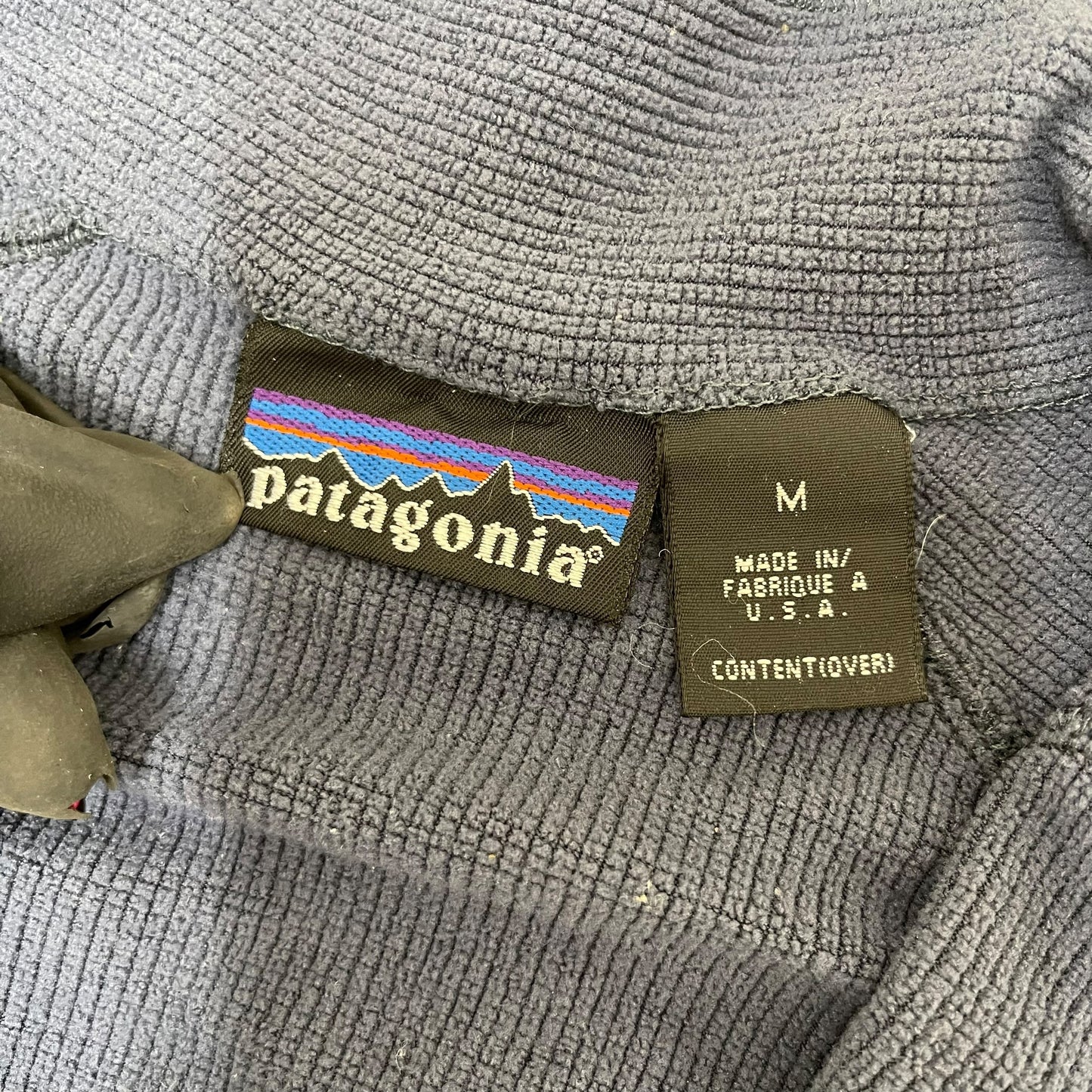 GC344 USA製 patagonia フリーストップス トップス ハーフジップアップ ネイビー メンズ サイズM