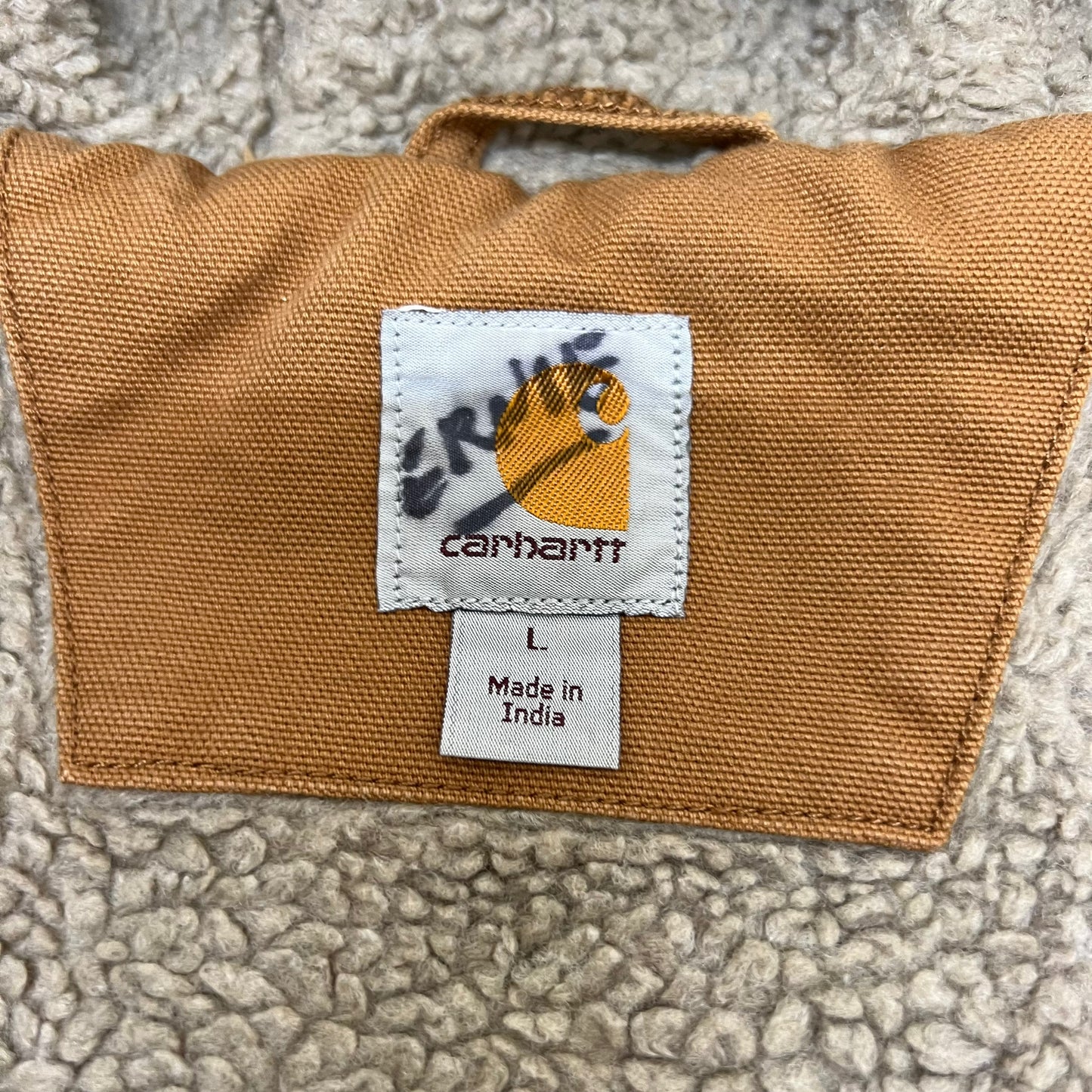 GM131 Carhartt カーハート 長袖 ジップアップ ダックジャケット 上着 羽織り トップス ブラウン メンズ L