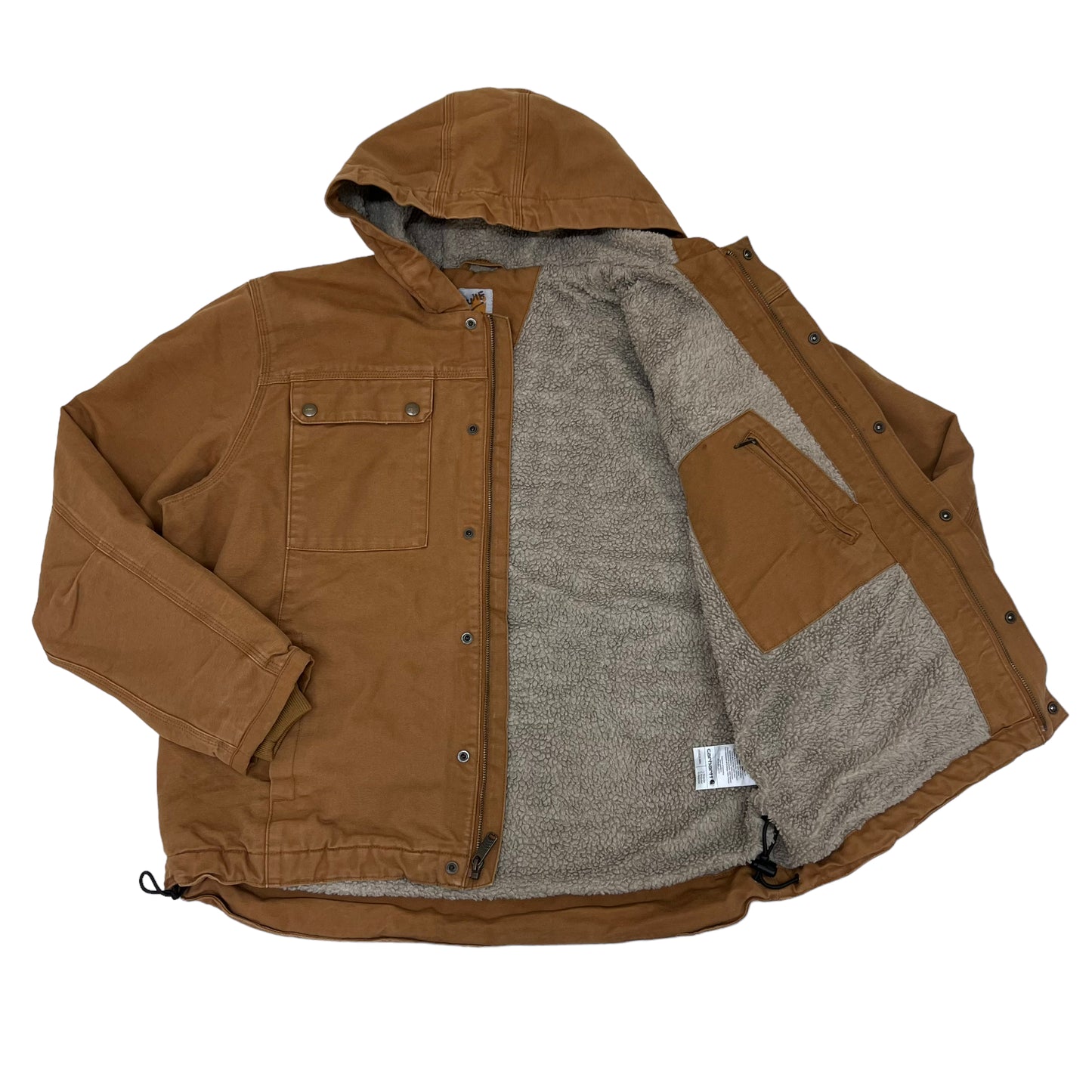 GM131 Carhartt カーハート 長袖 ジップアップ ダックジャケット 上着 羽織り トップス ブラウン メンズ L