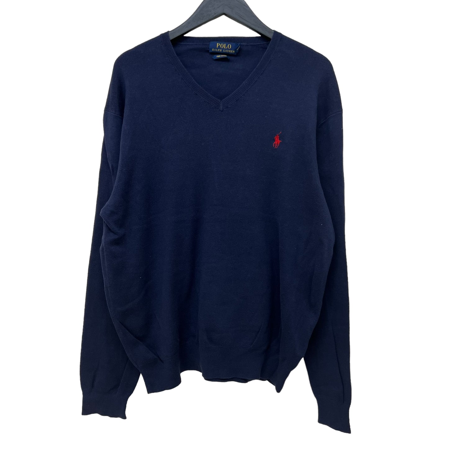 GM263 POLO RALPH LAUREN ポロラルフローレン 長袖 ニット トップス ネイビー メンズ L