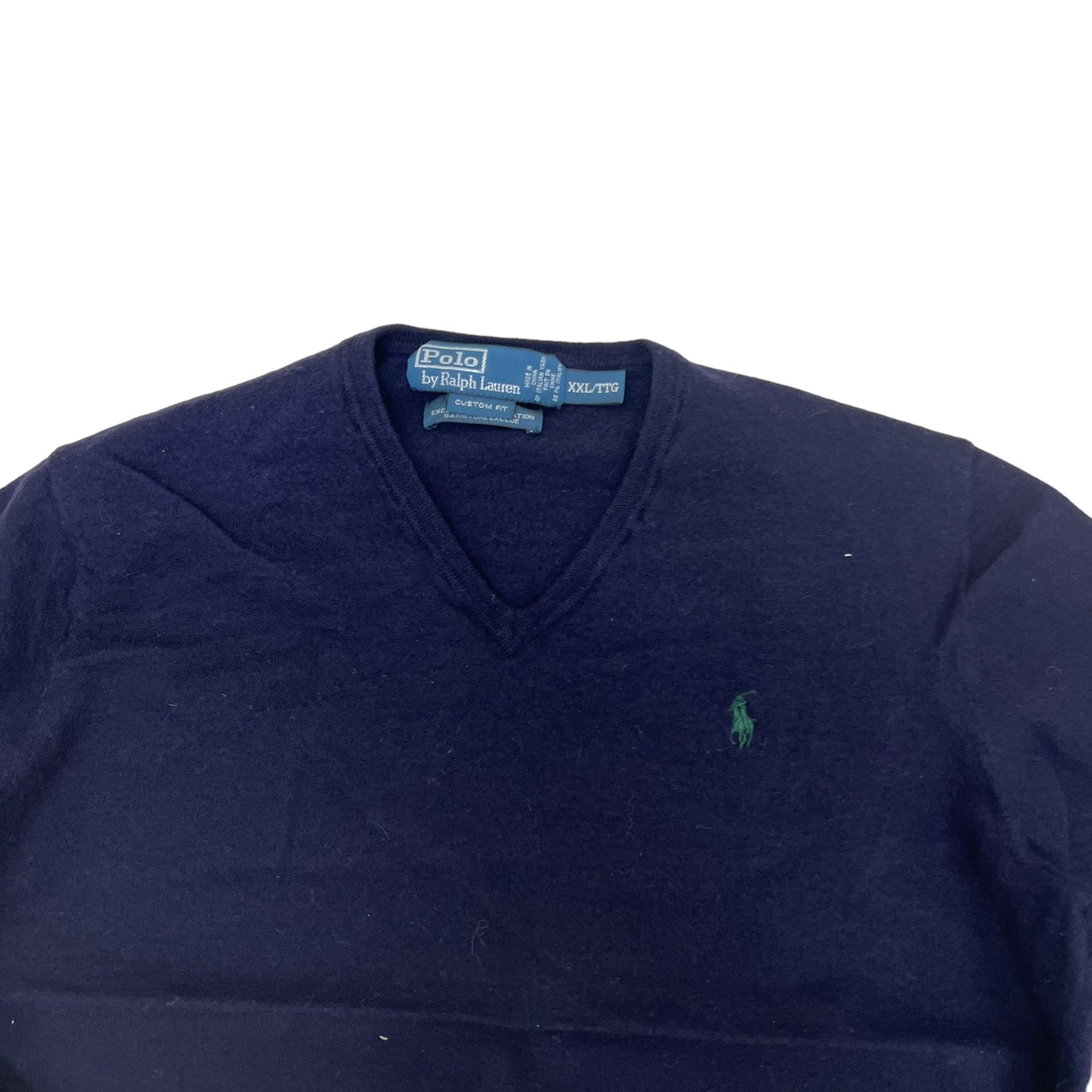 GM285 POLO RALPH LAUREN ポロラルフローレン 長袖 ニット トップス ネイビー メンズ XXL