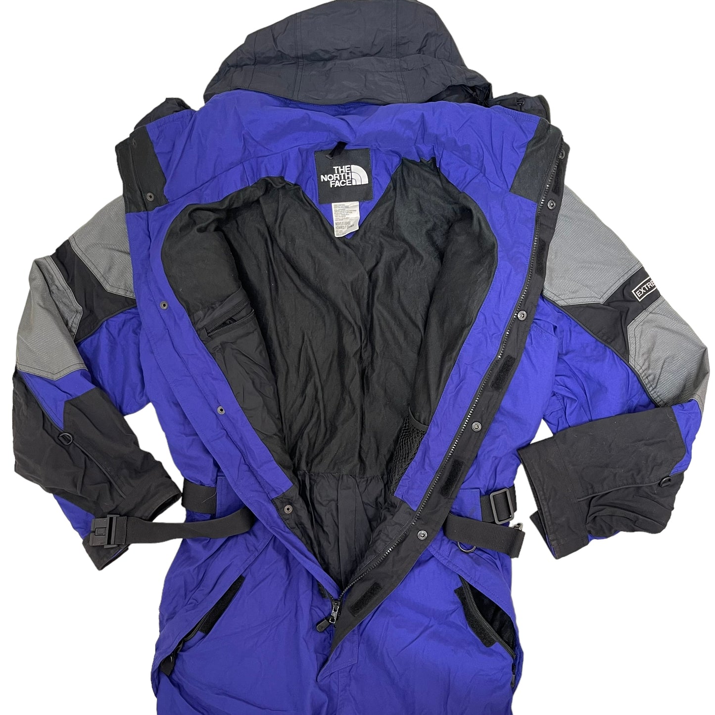 GC191 THE NORTH FACE スキーウェア スノボウェア ジャンプスーツ オールインワン ネイビー系 メンズ サイズXL