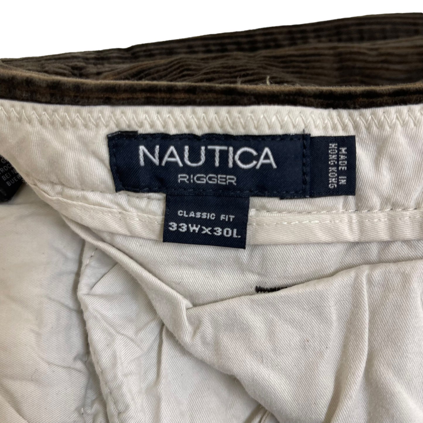 GC308 NAUTICA コーデュロイパンツ パンツ ズボン ボトムス ダークブラウン メンズ サイズ33W×30L