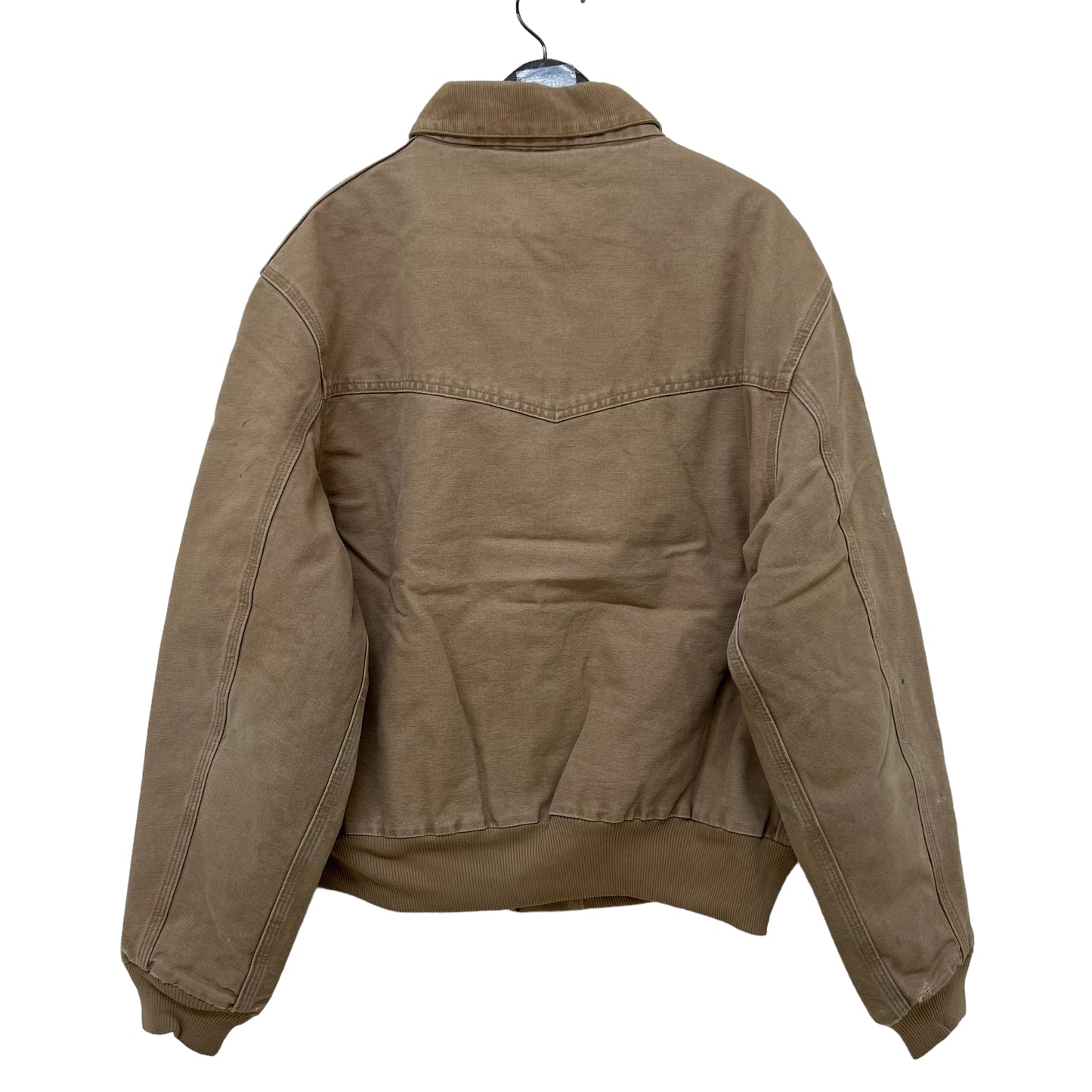 GM126 Carhartt カーハート 長袖 ジップアップ ダックジャケット 上着 羽織り トップス ベージュ系 メンズ 実寸参考