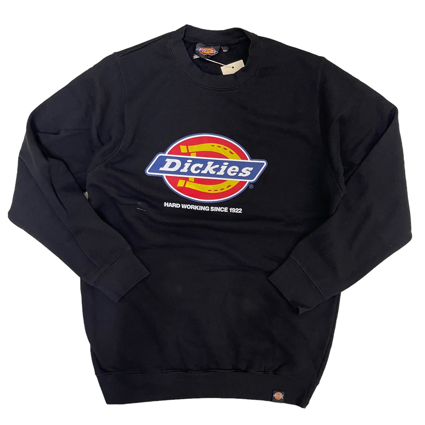 GC45 Dickies トレーナー 裏毛プリントクルートレーナー ブラック メンズ サイズL