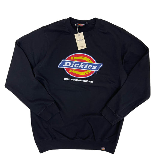 GC54 Dickies トレーナー 裏毛プリントクルートレーナー ブラック メンズ サイズL