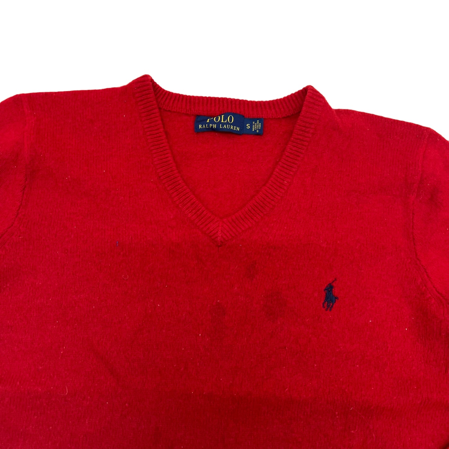 GM282 POLO RALPH LAUREN ポロラルフローレン 長袖 ニット トップス レッド メンズ S