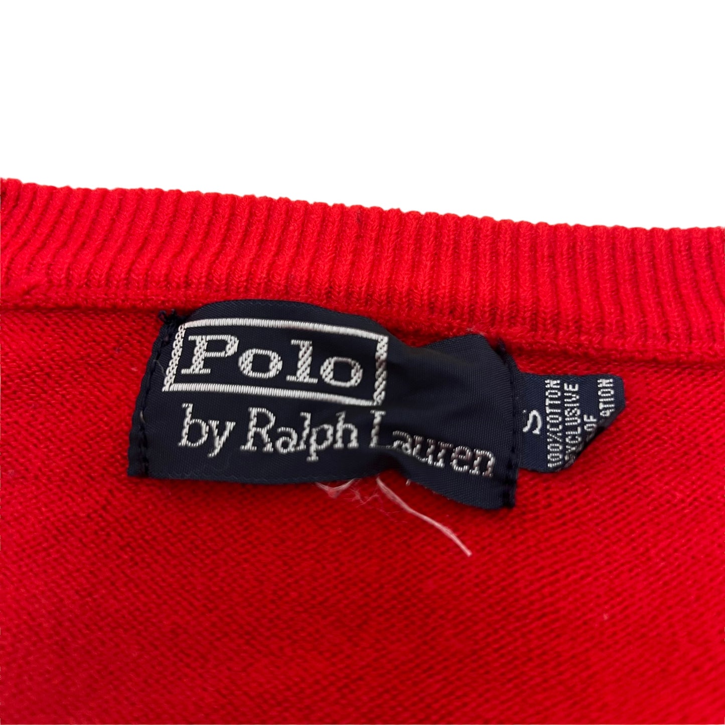 GM253 POLO RALPH LAUREN ポロラルフローレン 長袖 ニット トップス レッド メンズ S