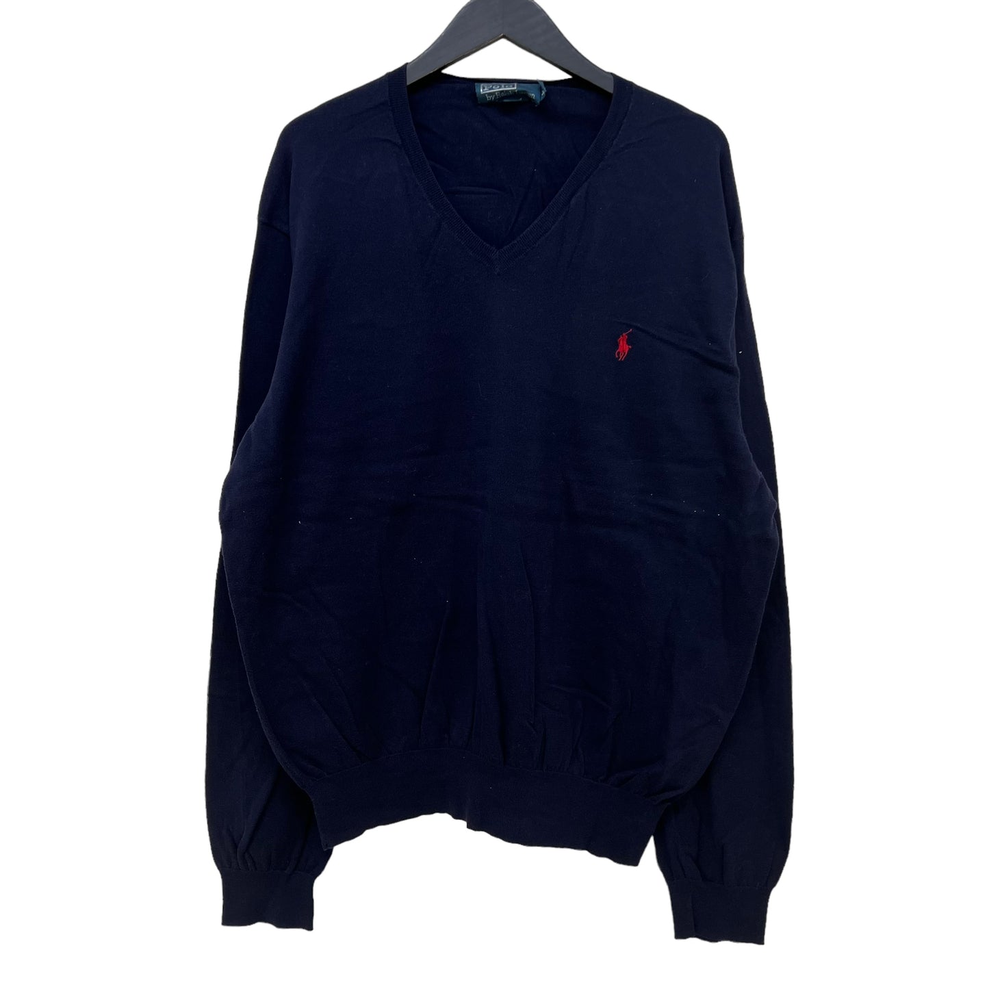 GM281 POLO RALPH LAUREN ポロラルフローレン 長袖 ニット トップス ネイビー メンズ XXL