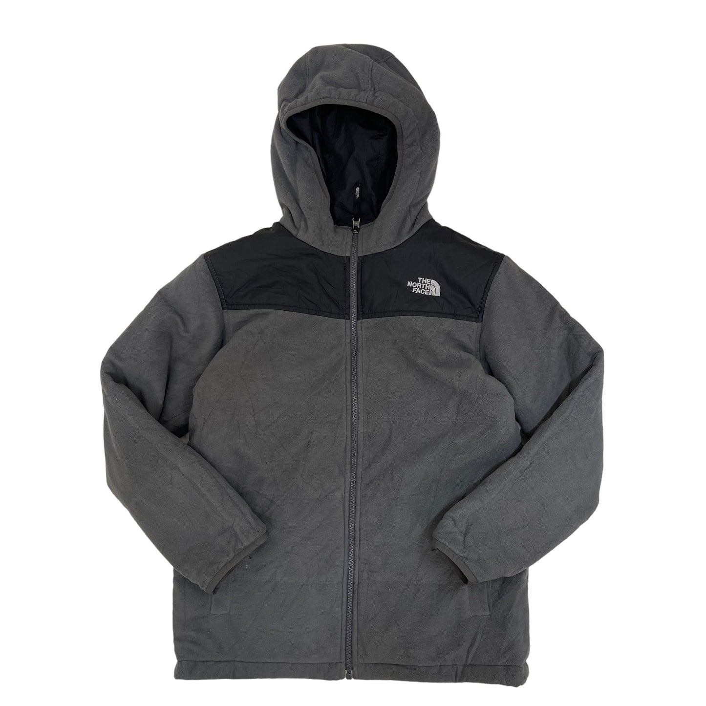 GC208 THE NORTH FACE 2WAYフリースジャケット 2WAY リバーシブル トップス ブラック×グレー メンズ サイズL