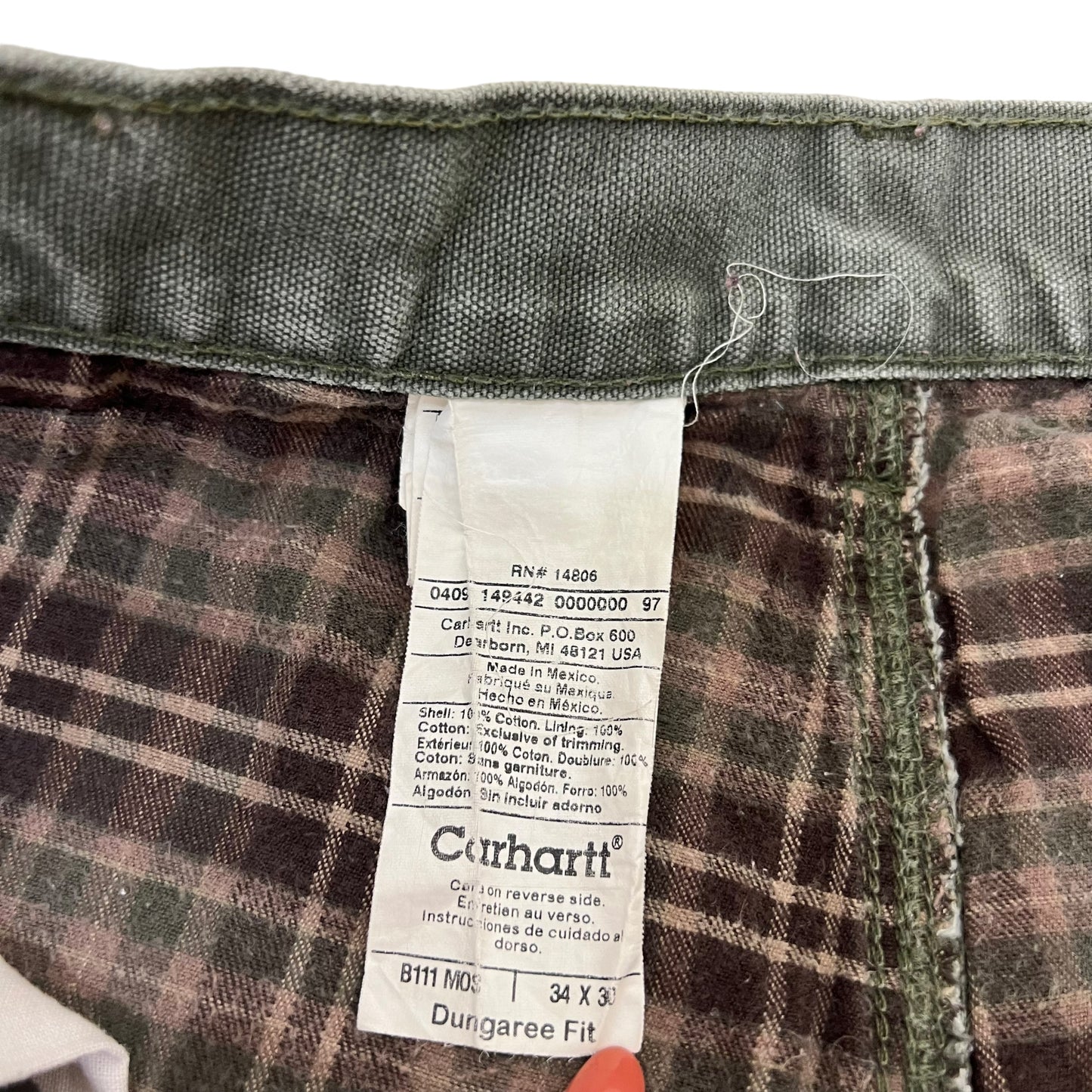 GM188 Carhartt カーハート ペインターパンツ ダックパンツ ロングパンツ ボトムス カーキ系 メンズ 34