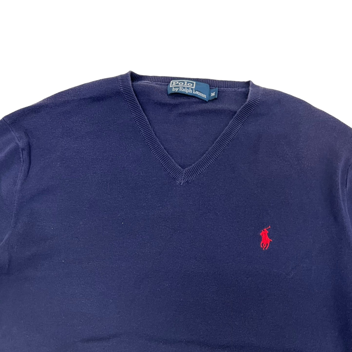 GM272 POLO RALPH LAUREN ポロラルフローレン 長袖 ニット トップス Vネック ネイビー メンズ M