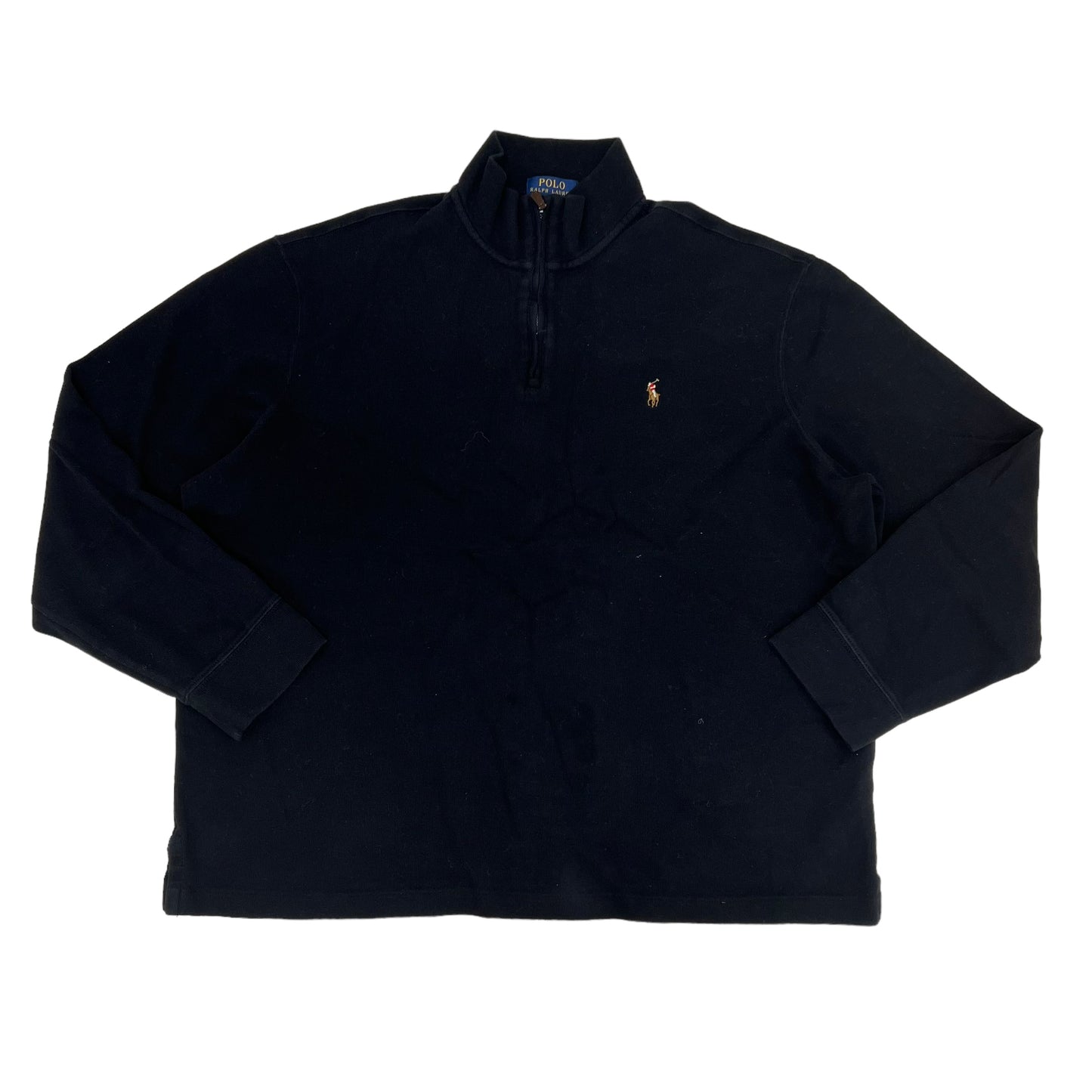 GM199 POLO RALPH LAUREN ポロラルフローレン 長袖 ハーフジップアップ トップス ブラック メンズ XL