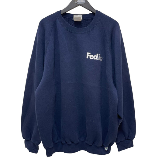 GC411 DISCUS AT HLETIC FedEx フリーストレーナー トレーナー プルオーバー ネイビー メンズ サイズXL
