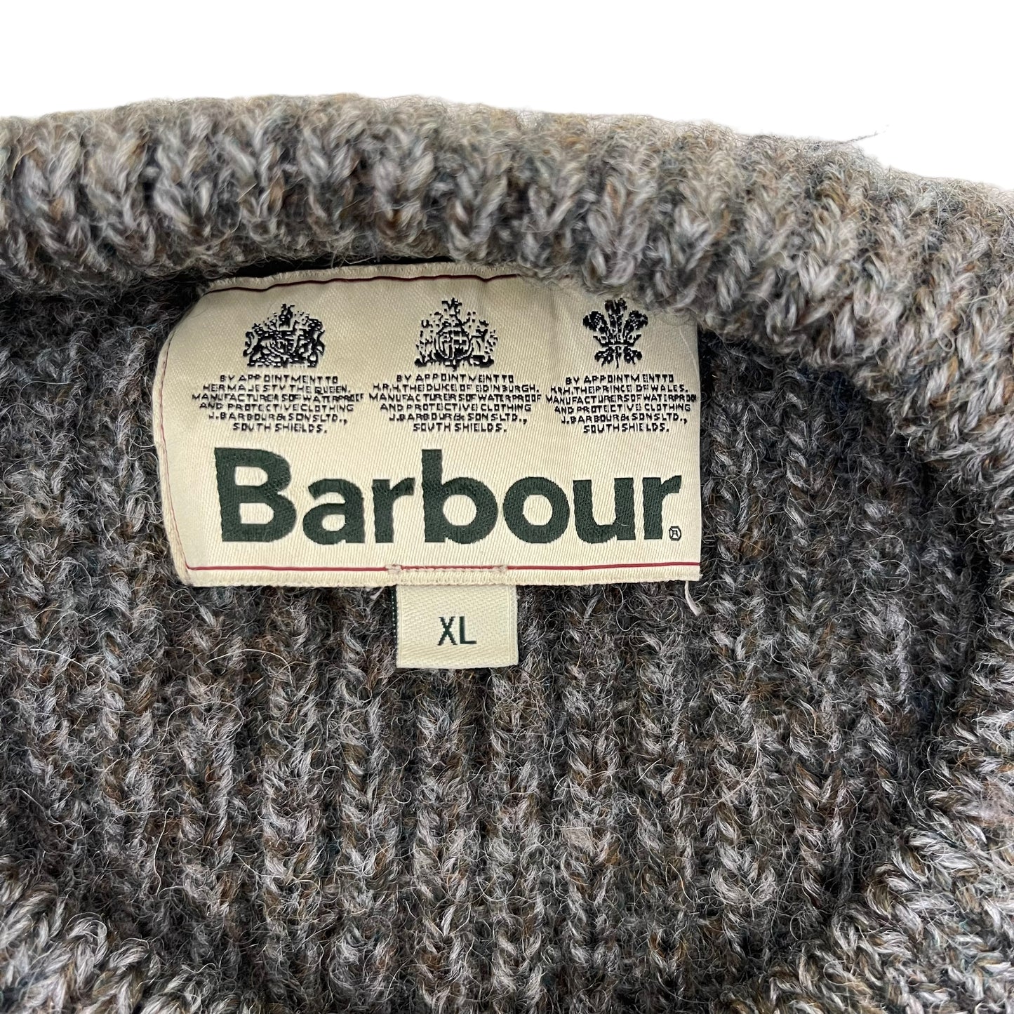 GC172 Barbour ニット セーター グレー系 メンズ サイズXL