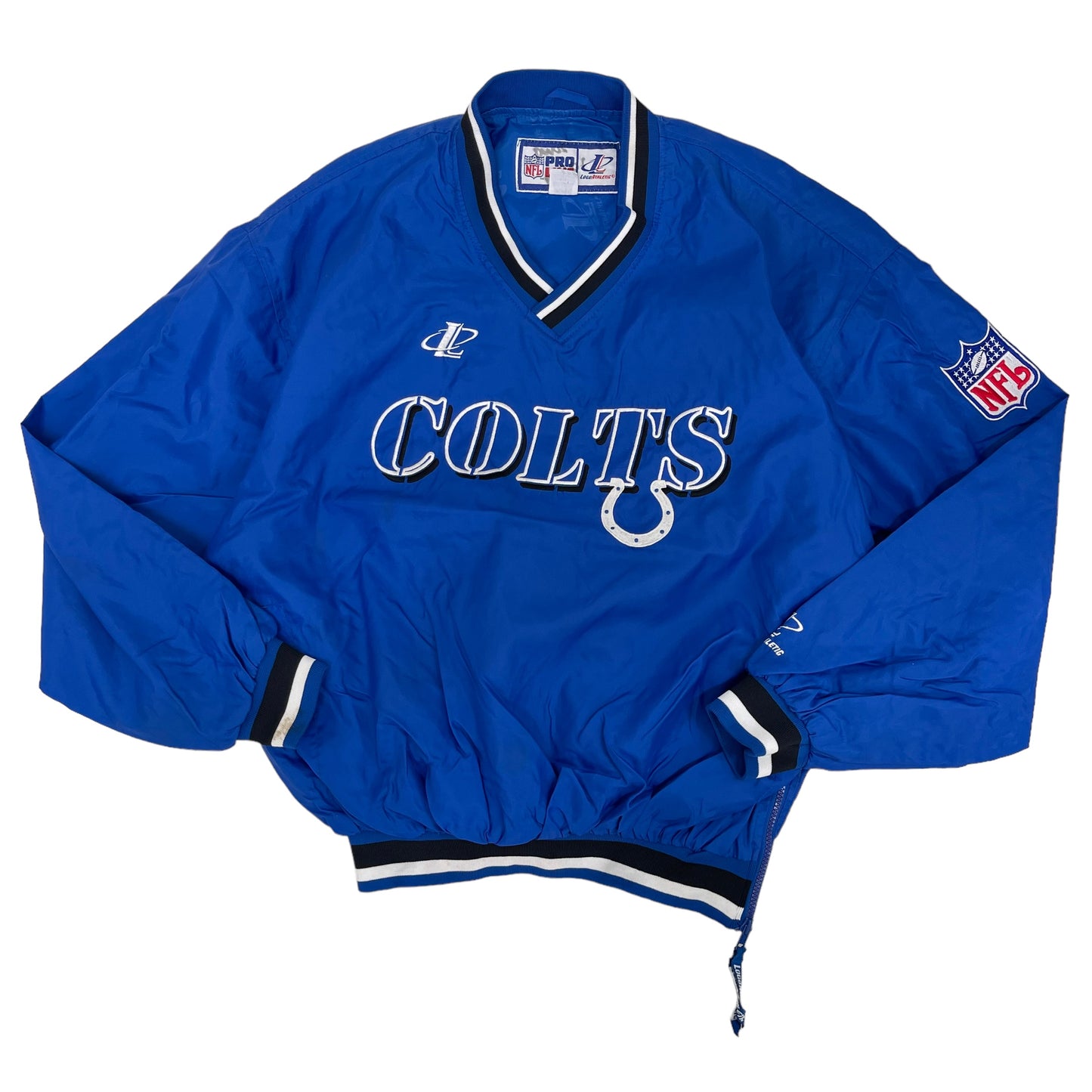 GC226 NFL Indianapolis Colts ナイロントップス プルオーバー トップス ブルー メンズ サイズL