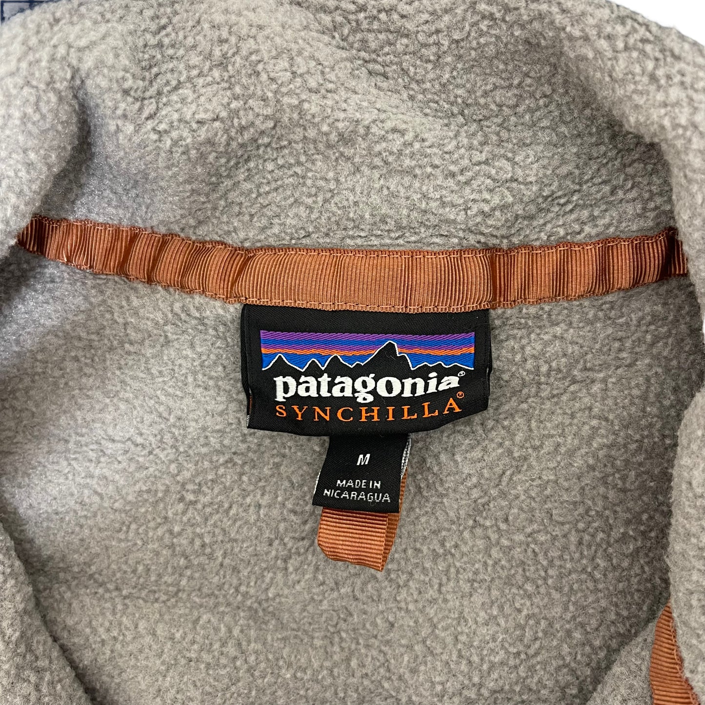 GC103 patagonia SYNCHILLA フリース ハーフジップアップ トップス グレー メンズ サイズM