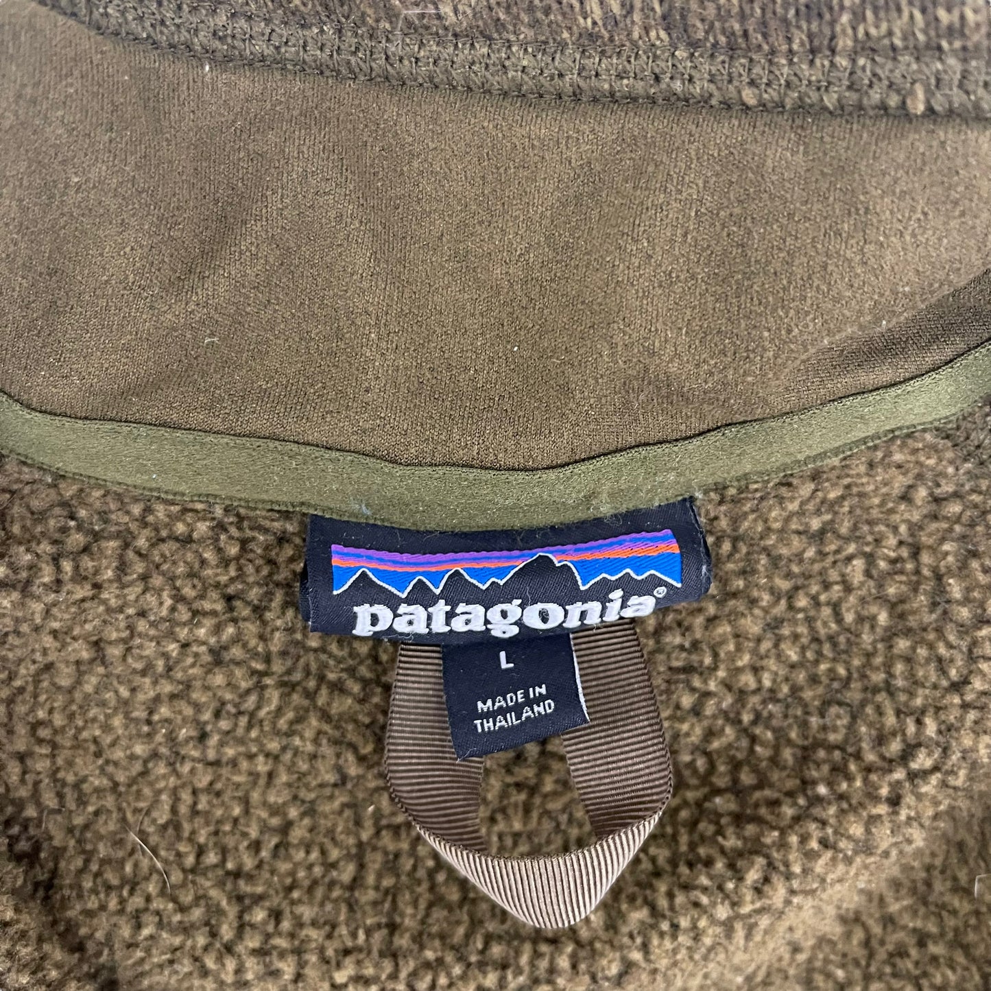 GC148 patagonia フリーストップス トップス ハーフジップアップ カーキ系 メンズ サイズL