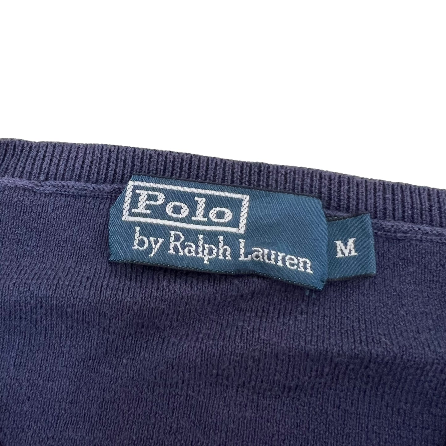 GM272 POLO RALPH LAUREN ポロラルフローレン 長袖 ニット トップス Vネック ネイビー メンズ M