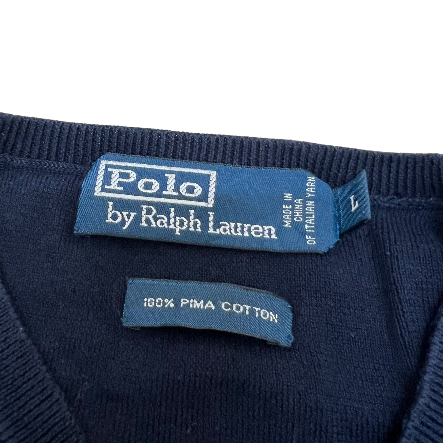 GM265 POLO RALPH LAUREN ポロラルフローレン 長袖 ニット トップス ネイビー メンズ L