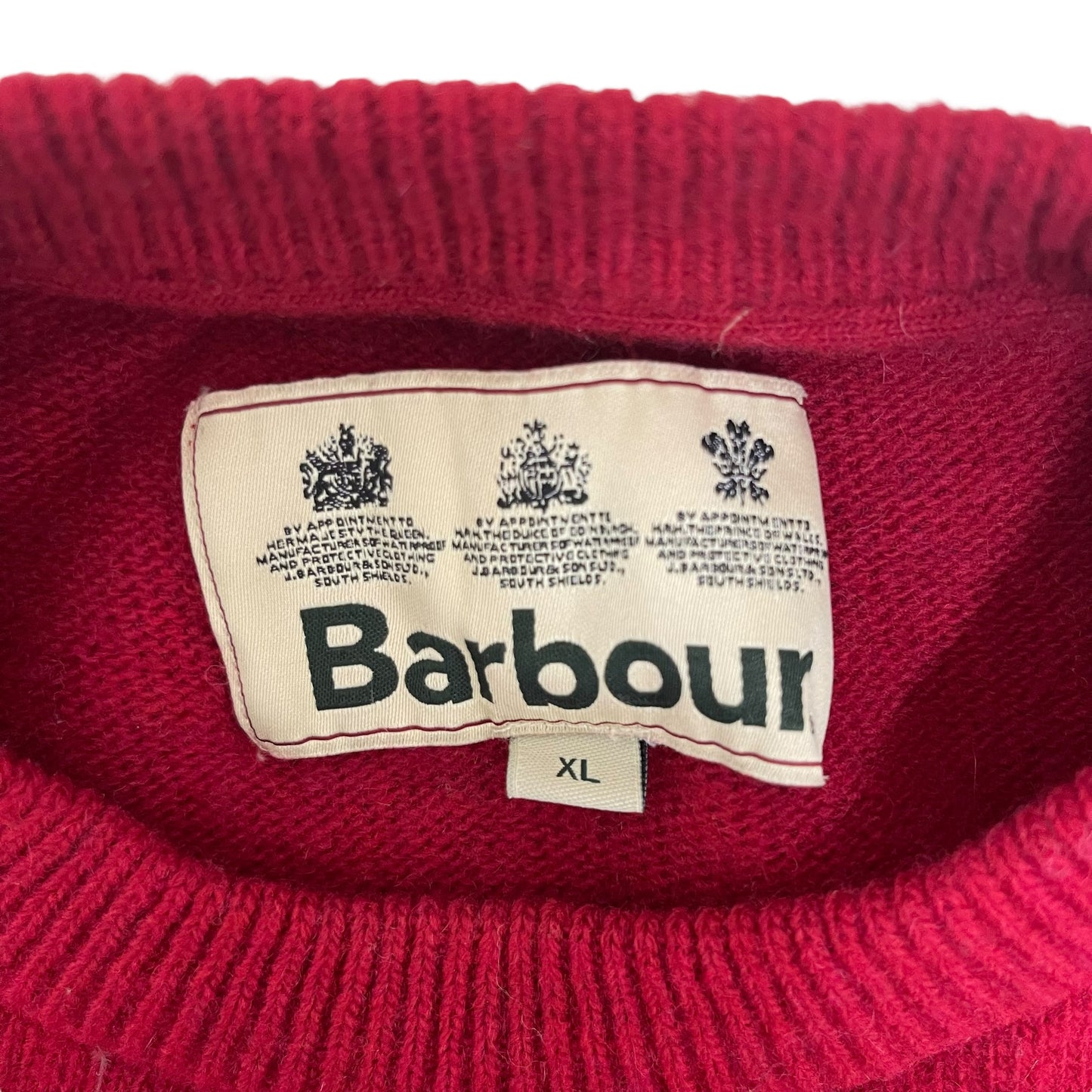 GC181 barbour ニット セーター トップス レッド メンズ サイズXL