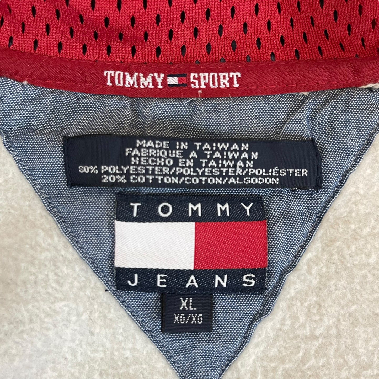 GC433 TOMMY SPORT ジャージ ジップアップトップス トップス ネイビー メンズ サイズXL