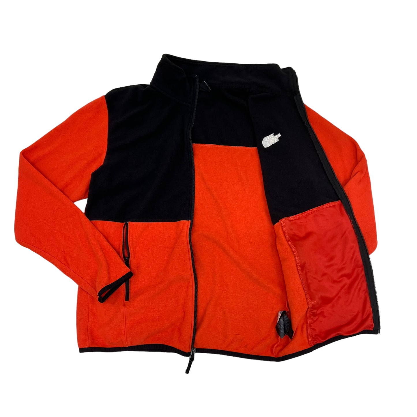 GM373 THE NORTH FACE ザノースフェイス 長袖 ジップアップ フリース ジャケット 上着 羽織り トップス オレンジ系 メンズ M