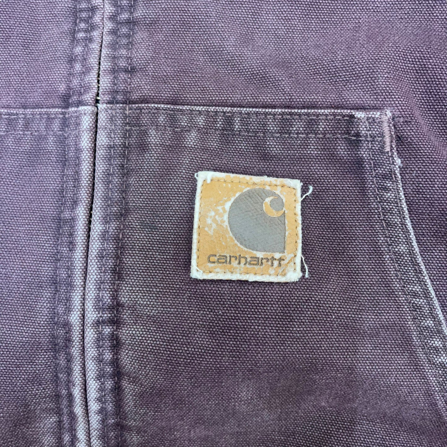 GC60 USA製 carhartt ダック生地 ジップアップワークジャケット 赤茶系 メンズ サイズLARGEREGULAR