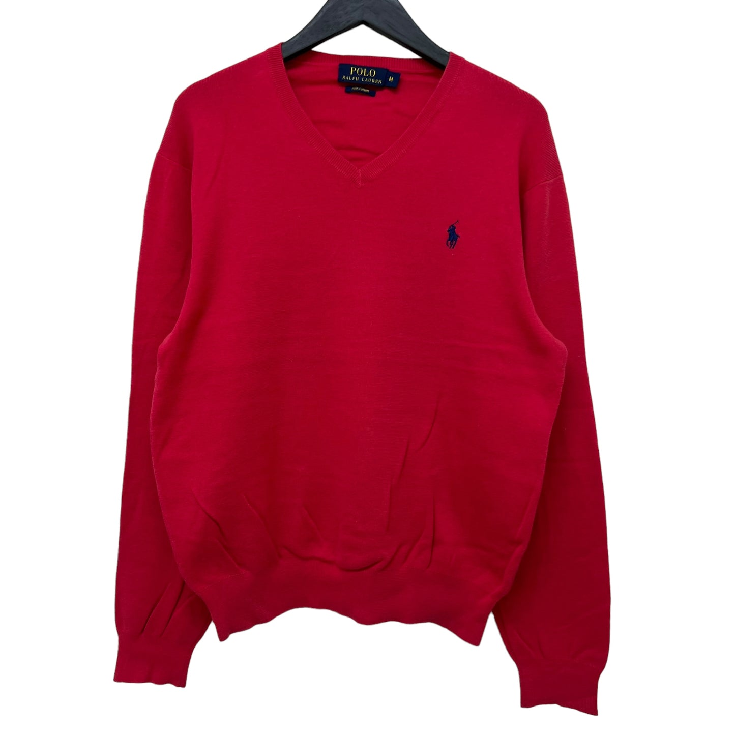 GM257 POLO RALPH LAUREN ポロラルフローレン 長袖 ニット トップス ピンク系 メンズ M