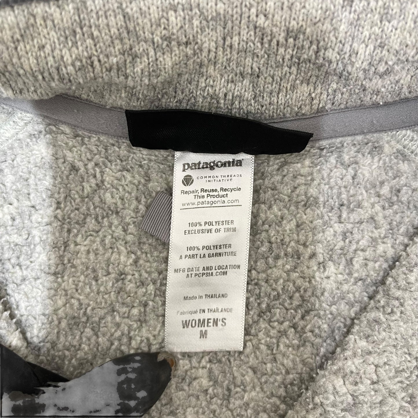 GC366 patagonia フリーストップス トップス ハーフジップアップ グレー レディース サイズM