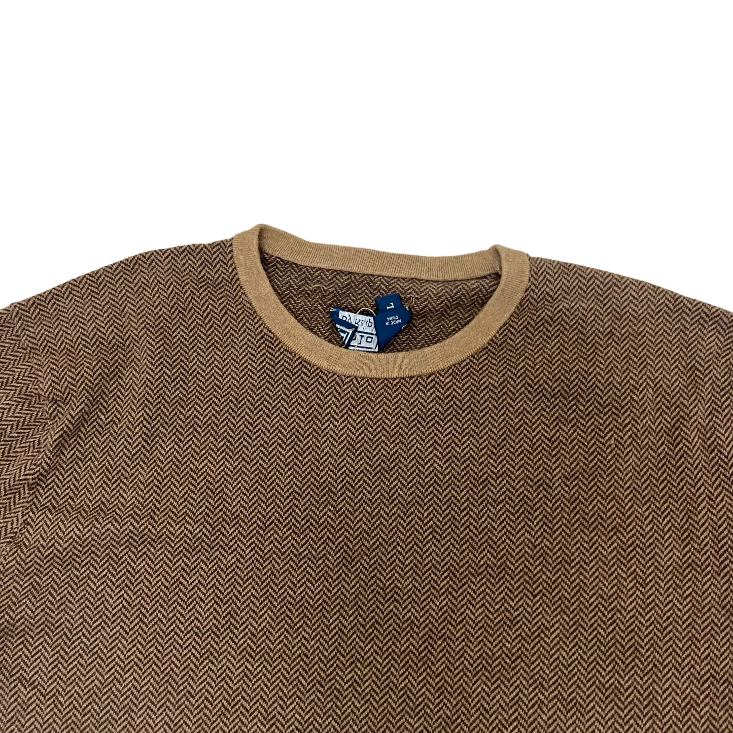 GM248 POLO RALPH LAUREN ポロラルフローレン 長袖 ニット トップス ブラウン系 総柄 メンズ L