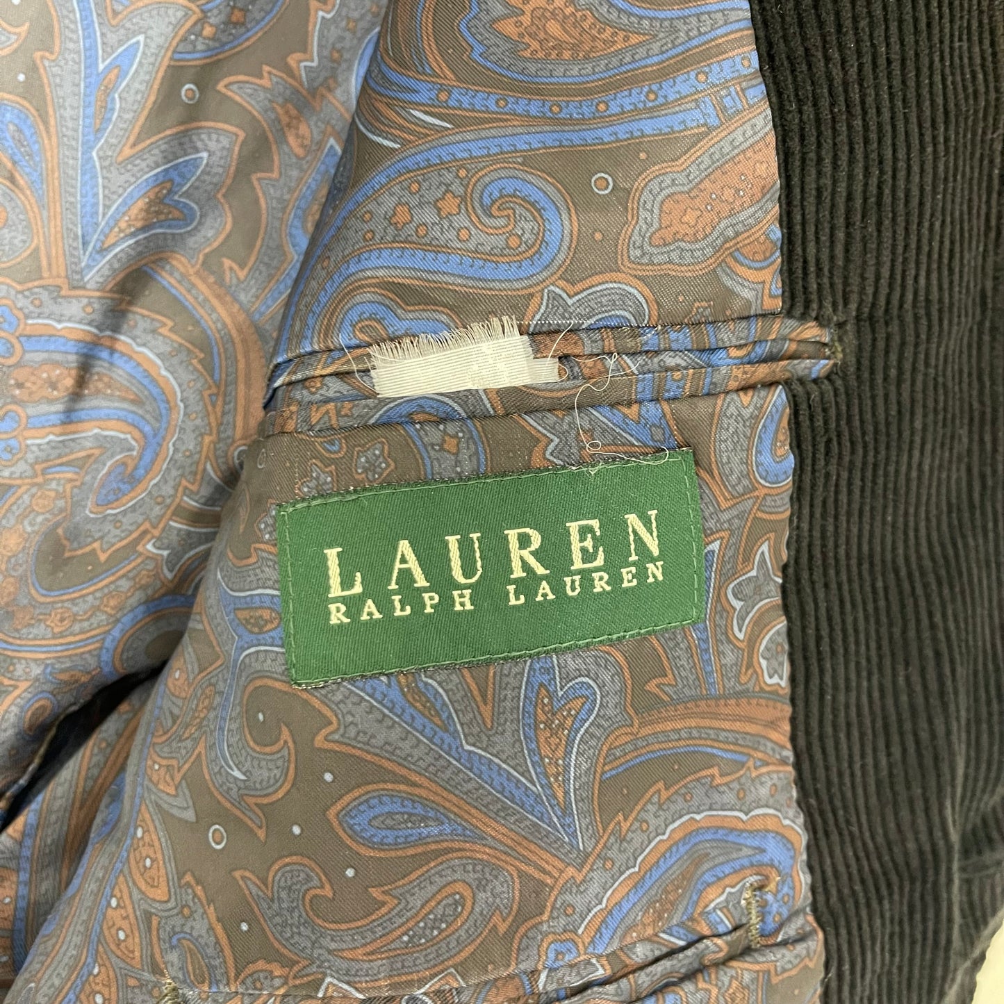 GC379 LAUREN RALPH LAUREN コーデュロイテーラードジャケット ジャケット 上着 ブラウン メンズ