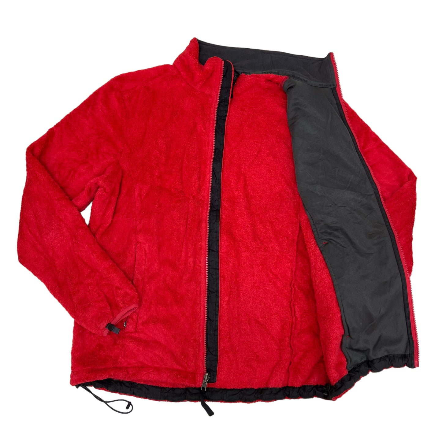 GM166 THE NORTH FACE ザノースフェイス 長袖 ジップアップ フリースジャケット トップス レッド レディース L