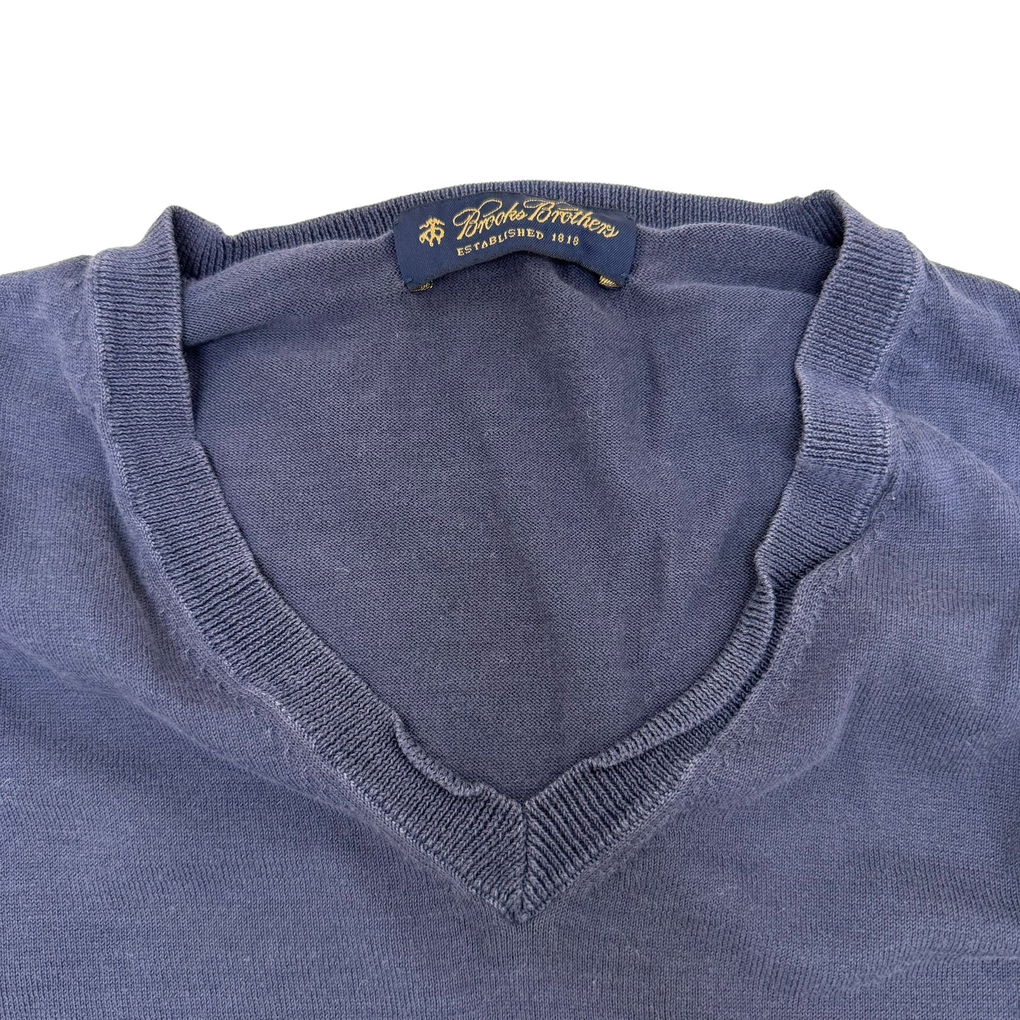 GC855 BROOKS BROTHERS ブルックスブラザーズ コットン 綿 100% トップス Vネック 長袖 グレー系 メンズ サイズM