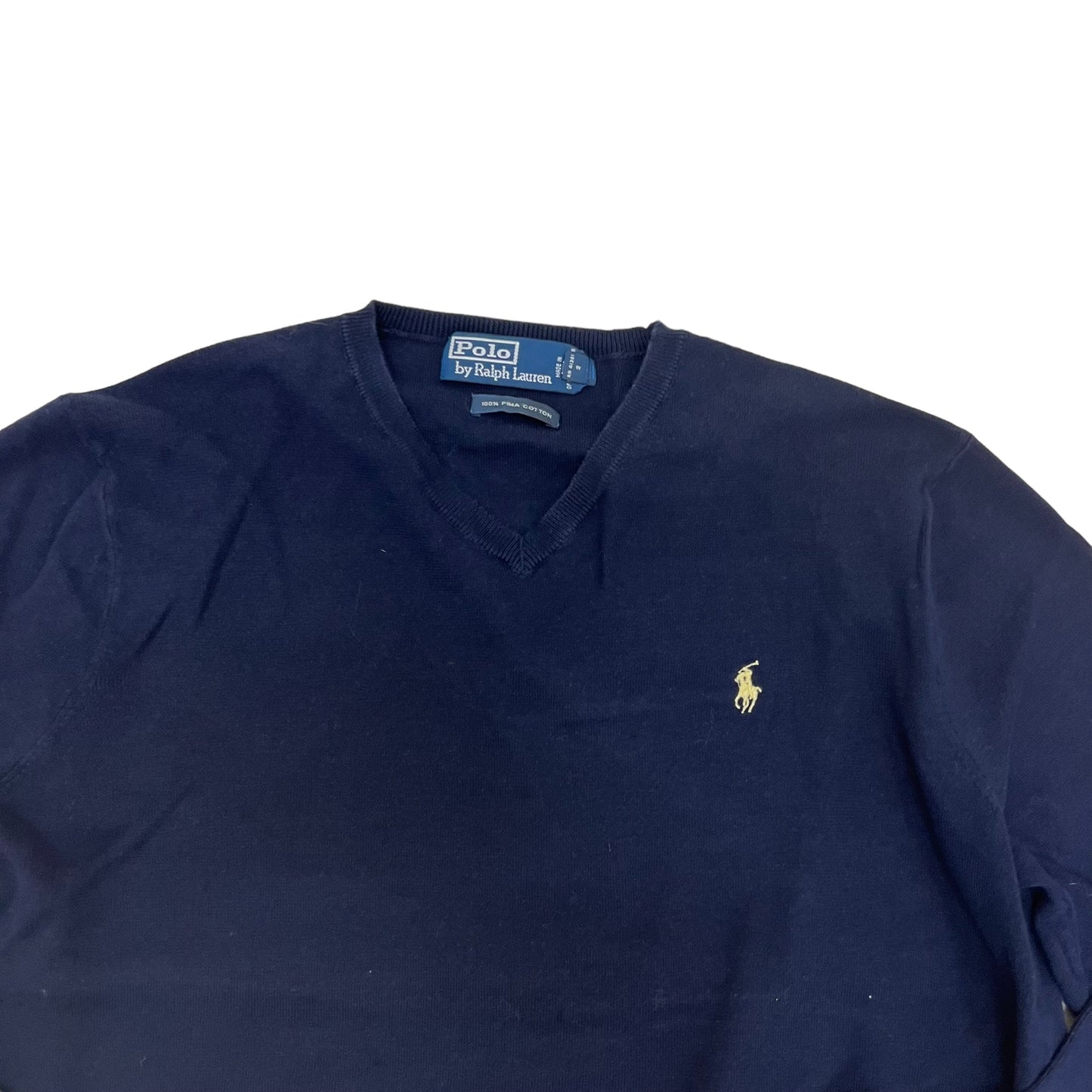 GM265 POLO RALPH LAUREN ポロラルフローレン 長袖 ニット トップス ネイビー メンズ L