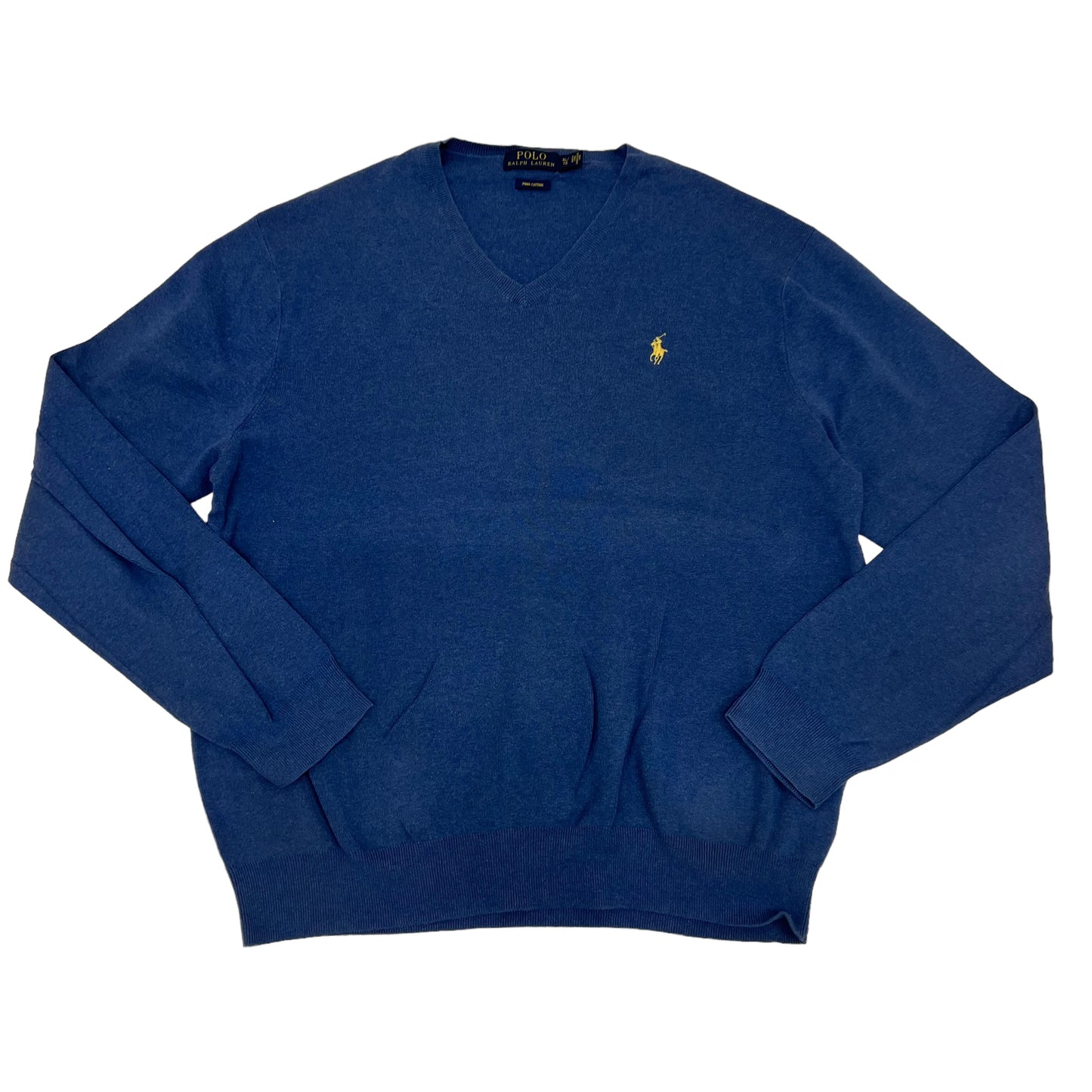 GM258 POLO RALPH LAUREN ポロラルフローレン 長袖 ニット トップス ネイビー メンズ XL