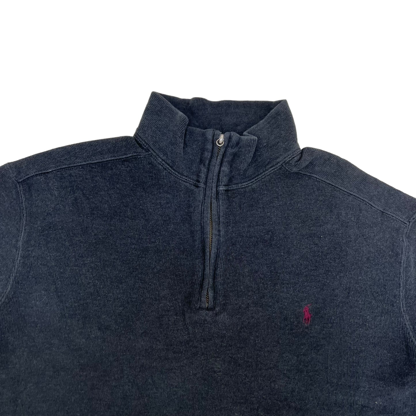 GM206 POLO RALPH LAUREN ポロラルフローレン 長袖 ハーフ ジップアップ トップス グレー系 メンズ L