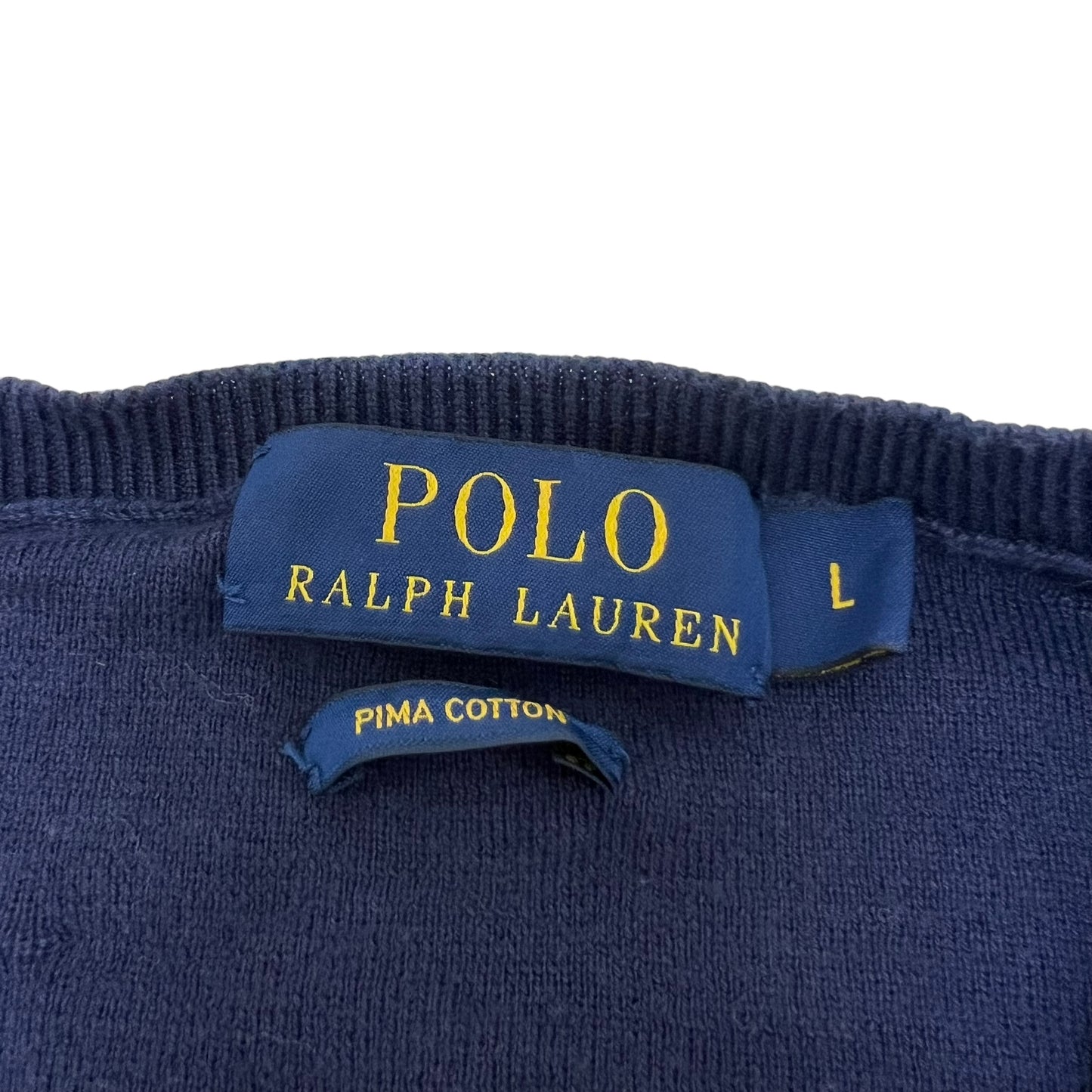 GM263 POLO RALPH LAUREN ポロラルフローレン 長袖 ニット トップス ネイビー メンズ L